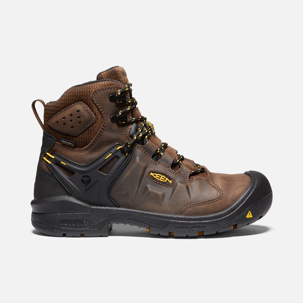 Botte de Travail Keen Homme Marron | Dover 6" Wp (Carbon-Fiber Toe) | FRQLU-3179